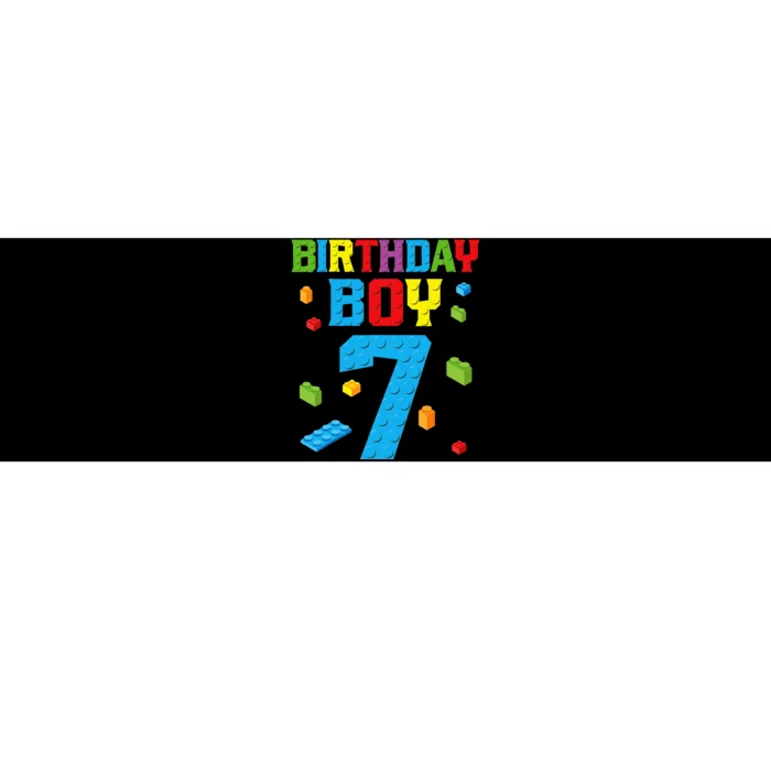 Master Builder 7th Birthday 7 Seven Year Building Bricks Bumper Sticker