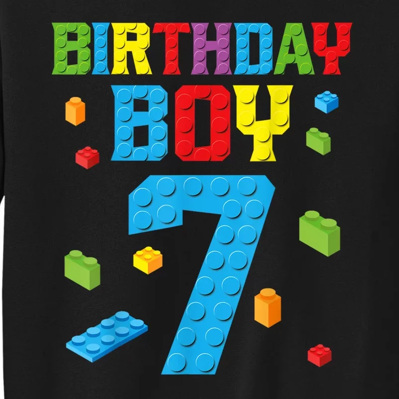 Master Builder 7th Birthday Boy 7 Seven Year Building Bricks Funny Gift Sweatshirt