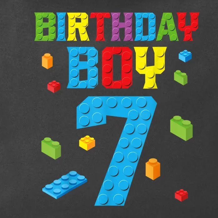 Master Builder 7th Birthday Boy 7 Seven Year Building Bricks Funny Gift Zip Tote Bag