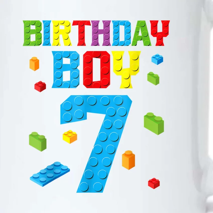 Master Builder 7th Birthday Boy 7 Seven Year Building Bricks Black Color Changing Mug