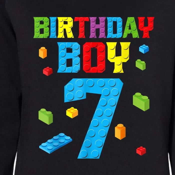 Master Builder 7th Birthday Boy 7 Seven Year Building Bricks Womens California Wash Sweatshirt