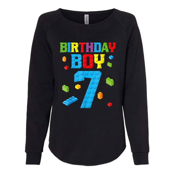 Master Builder 7th Birthday Boy 7 Seven Year Building Bricks Womens California Wash Sweatshirt