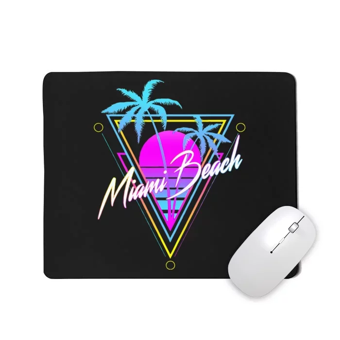 Miami Beach 80s Beach Souvenir Mousepad