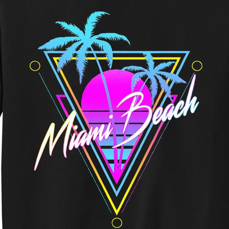 Miami Beach 80s Beach Souvenir Tall Sweatshirt