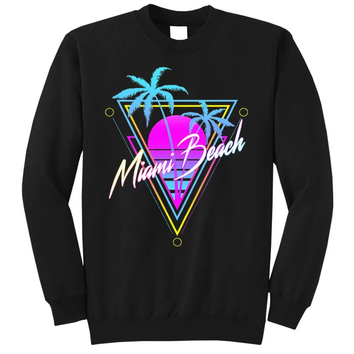 Miami Beach 80s Beach Souvenir Tall Sweatshirt