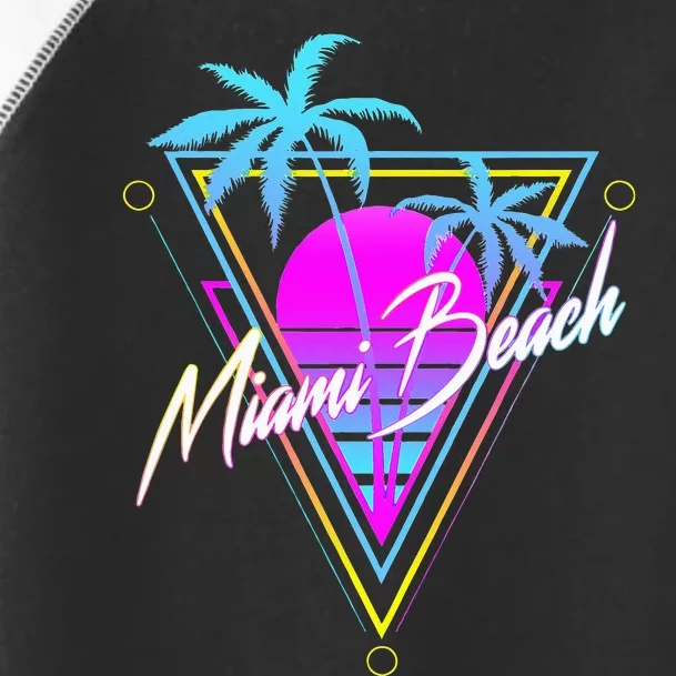 Miami Beach 80s Beach Souvenir Toddler Fine Jersey T-Shirt