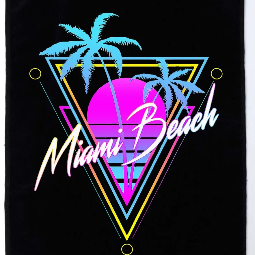 Miami Beach 80s Beach Souvenir Platinum Collection Golf Towel