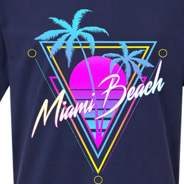 Miami Beach 80s Beach Souvenir Sueded Cloud Jersey T-Shirt