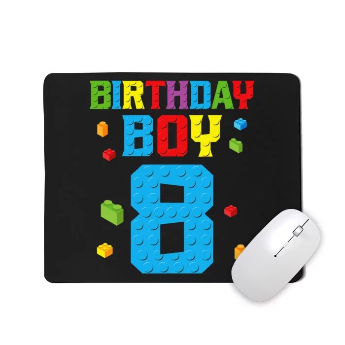 Master Builder 8th Birthday Boy 8 Eight Year Building Bricks Mousepad