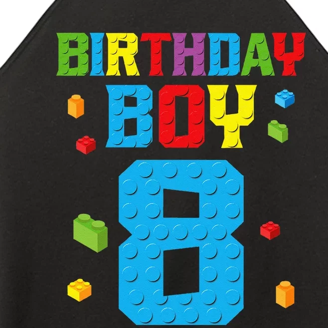 Master Builder 8th Birthday Boy 8 Eight Year Building Bricks Women’s Perfect Tri Rocker Tank