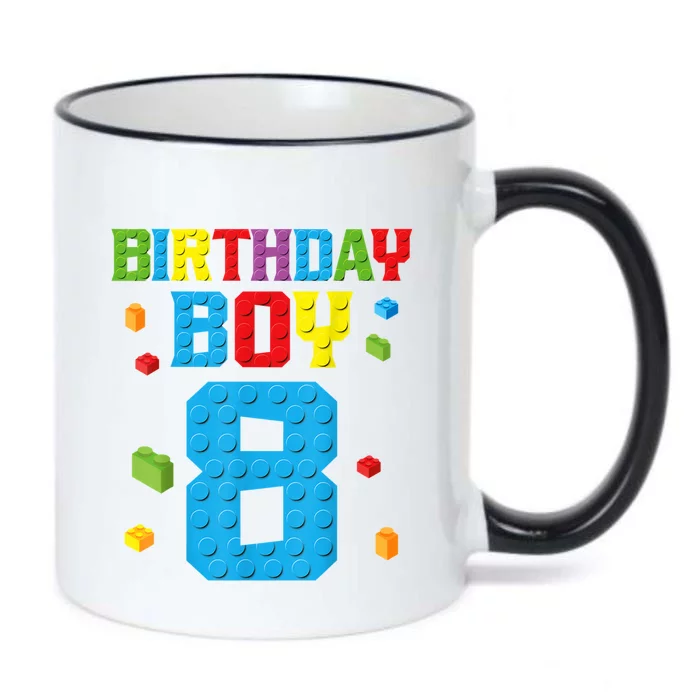 Master Builder 8th Birthday Boy 8 Eight Year Building Bricks Black Color Changing Mug