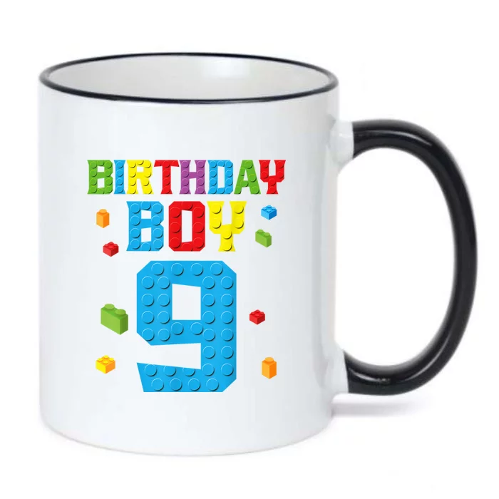 Master Builder 9th Birthday Boy Nine 9 Year Building Bricks Black Color Changing Mug