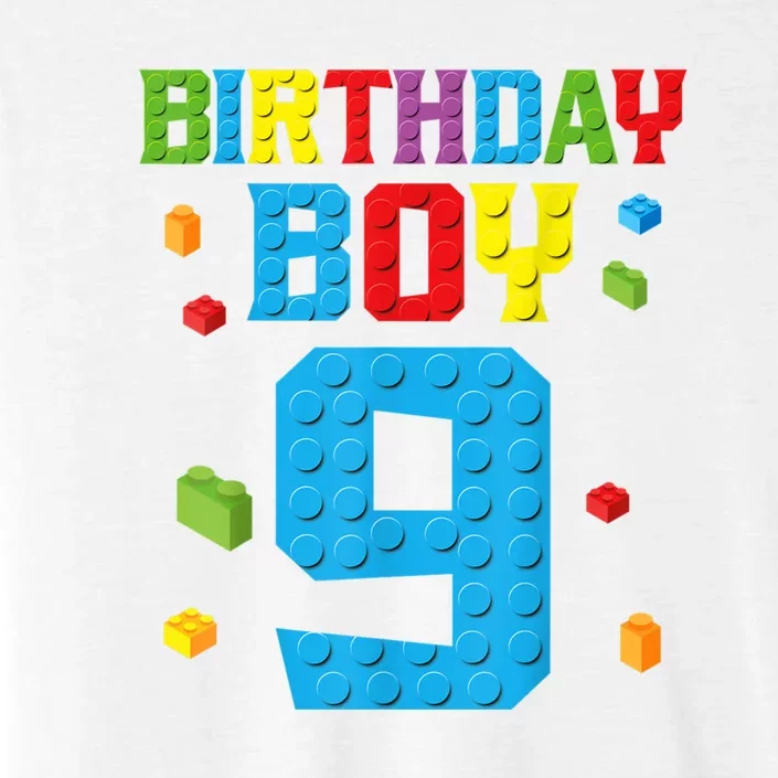 Master Builder 9th Birthday Boy Nine 9 Year Building Bricks ChromaSoft Performance T-Shirt