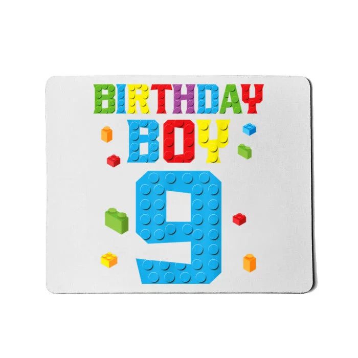 Master Builder 9th Birthday Boy Nine 9 Year Building Bricks Mousepad