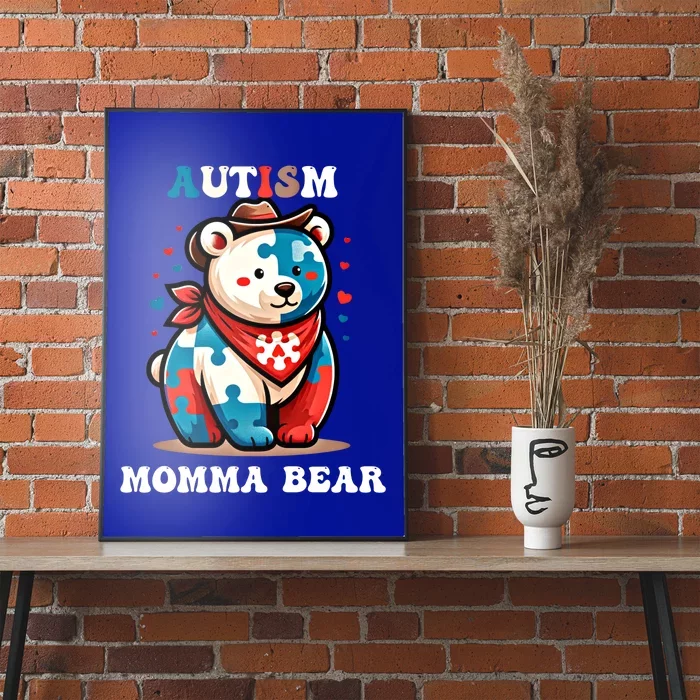 Mama Bear Autism Awareness Mom Autistic Gift Poster