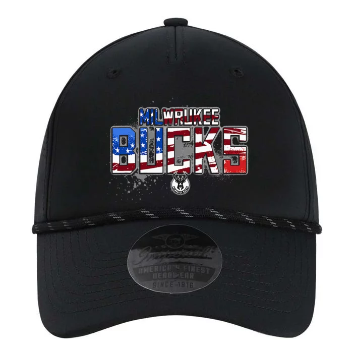 Milwaukee Bucks American Flag Distressed Paint Performance The Dyno Cap