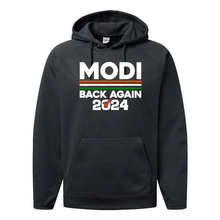 Modi Back Again 2024 Indian Presidential Election Performance Fleece Hoodie