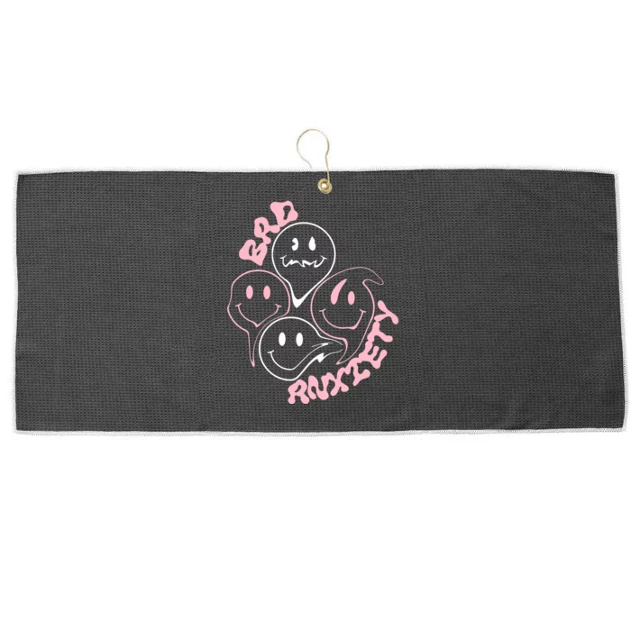 Megantheestallion Bad Anxiety Black Large Microfiber Waffle Golf Towel