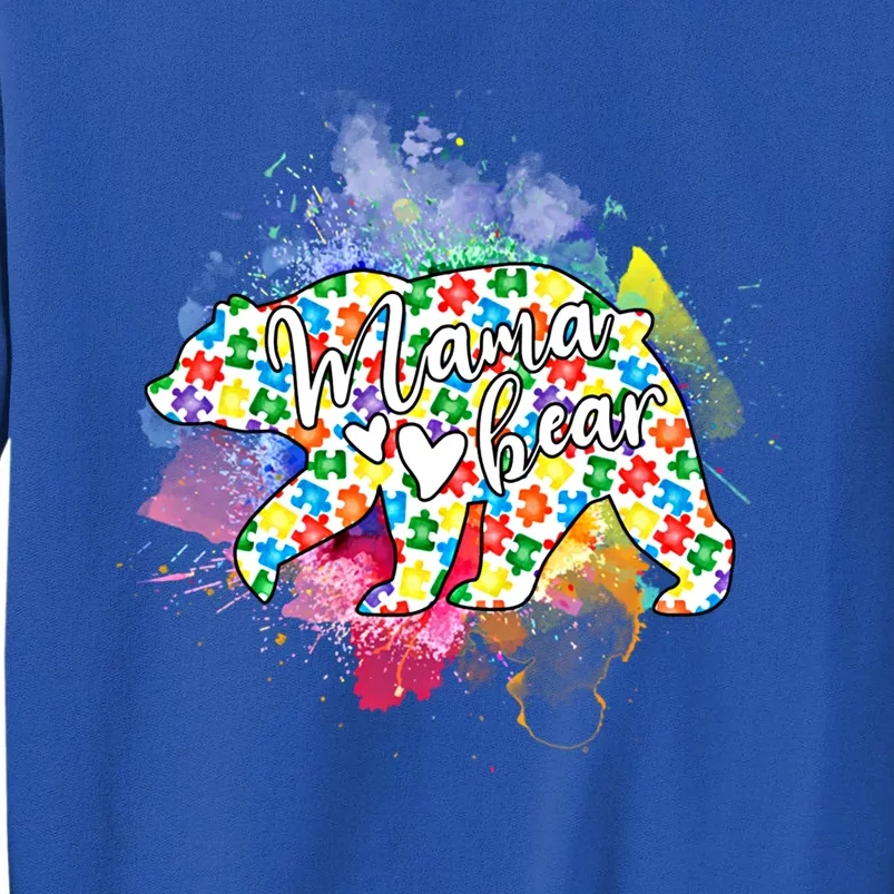 Mama Bear Autism Mom Mother Autistic Awareness Mommy Cool Gift Tall Sweatshirt