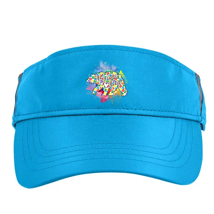 Mama Bear Autism Mom Mother Autistic Awareness Mommy Cool Gift Adult Drive Performance Visor