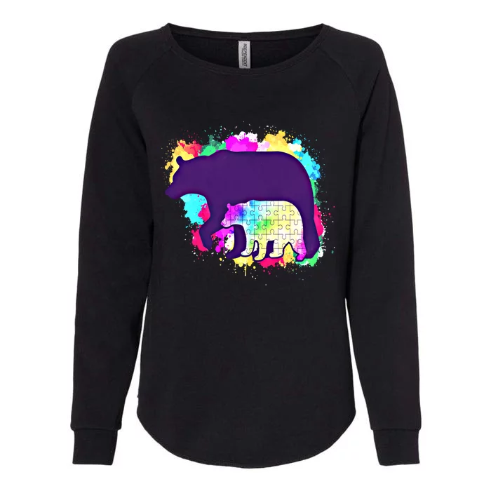 Mama Bear Autism Theme Decor Funny Gift Womens California Wash Sweatshirt