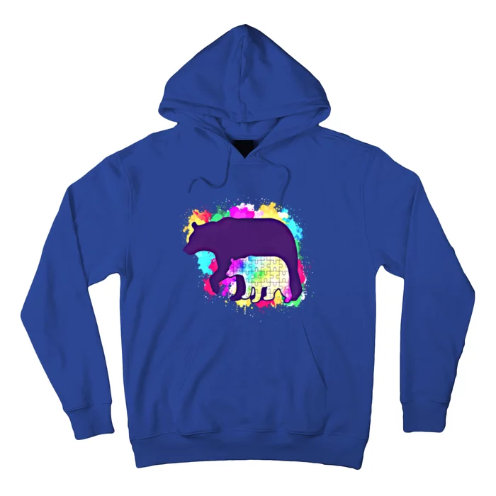 Mama Bear Autism Theme Decor Funny Gift Hoodie