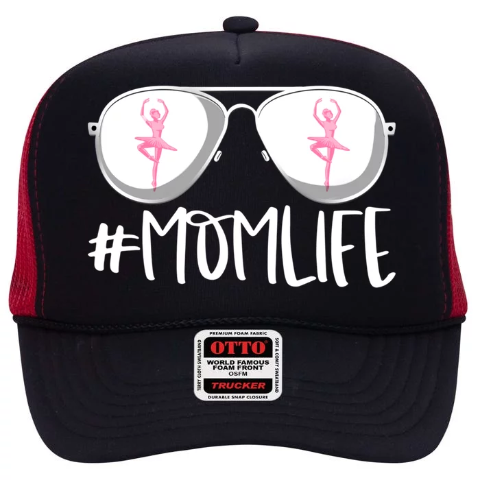 Momlife Ballerina Aviators MotherS Day Ballet Mom Life Gift High Crown Mesh Trucker Hat