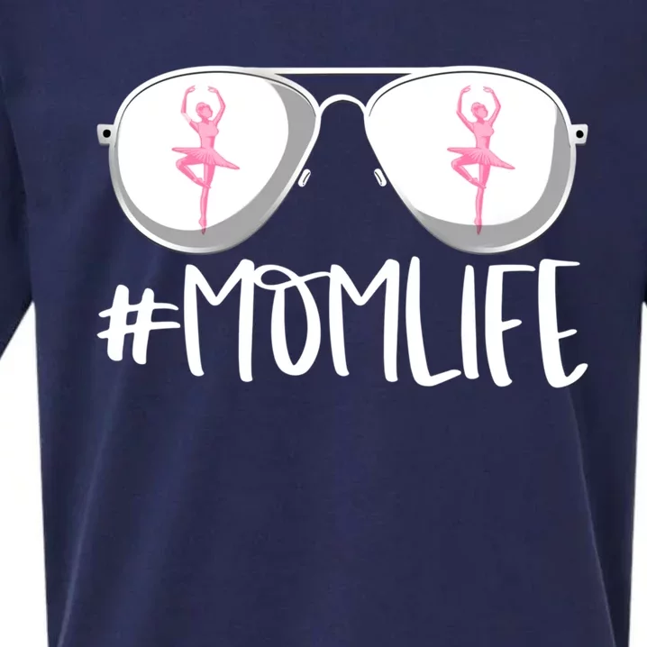 Momlife Ballerina Aviators MotherS Day Ballet Mom Life Gift Sueded Cloud Jersey T-Shirt