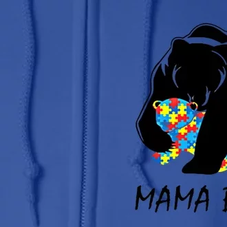 Mama Bear: Advocating Autism Awareness Gift Full Zip Hoodie