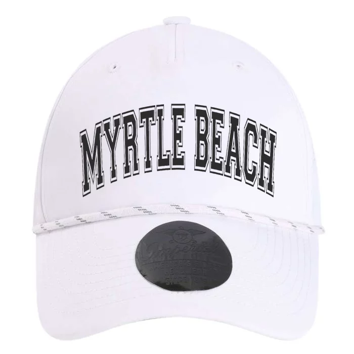 Myrtle Beach Arched Style Text Black With Black Print Performance The Dyno Cap