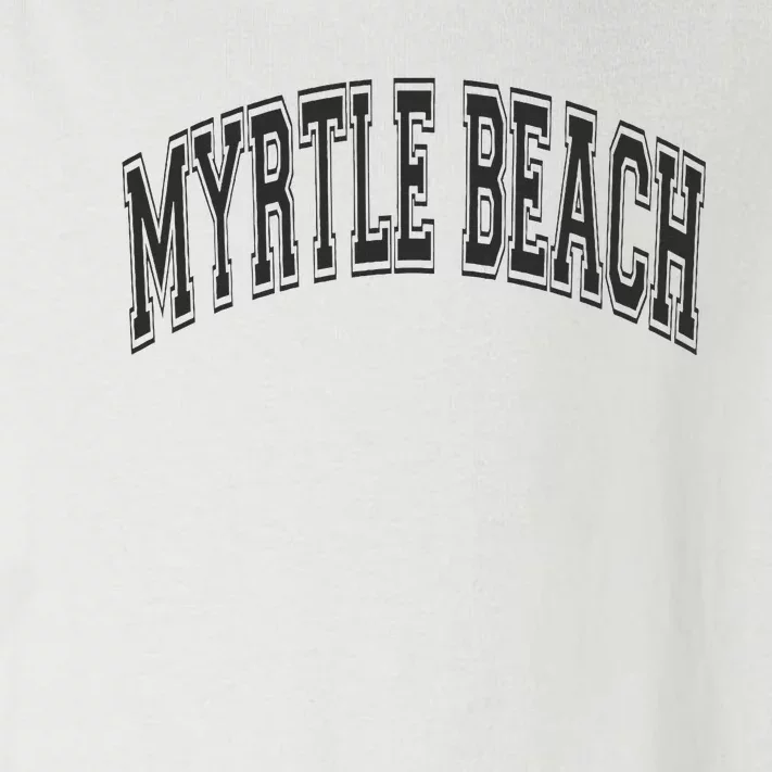 Myrtle Beach Arched Style Text Black With Black Print Toddler Long Sleeve Shirt