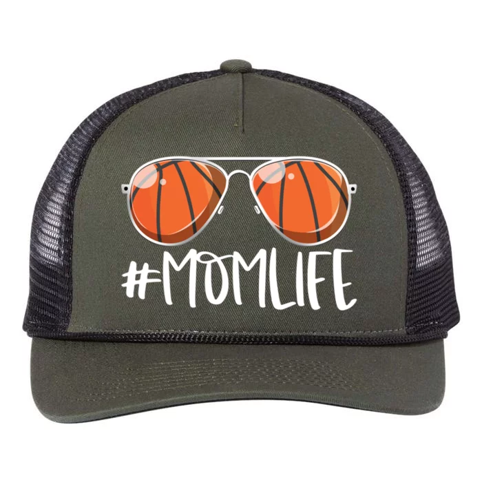 Momlife Basketball Aviators Mother's Day Bball Mom Life Great Gift Retro Rope Trucker Hat Cap