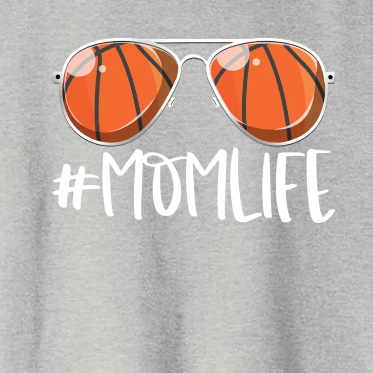 Momlife Basketball Aviators Mother's Day Bball Mom Life Great Gift Women's Crop Top Tee