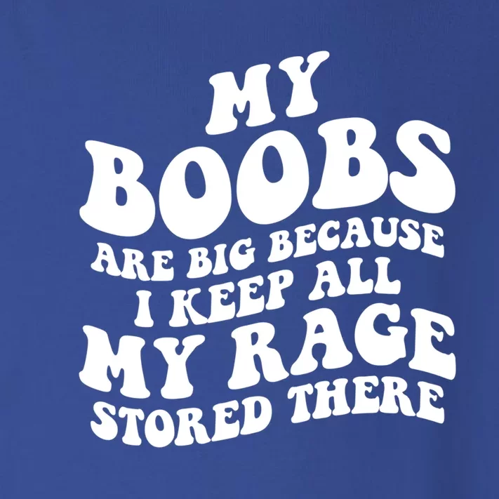 My Boobs Are Big Because I Keep All My Rage Stored There Cute Gift Toddler Long Sleeve Shirt