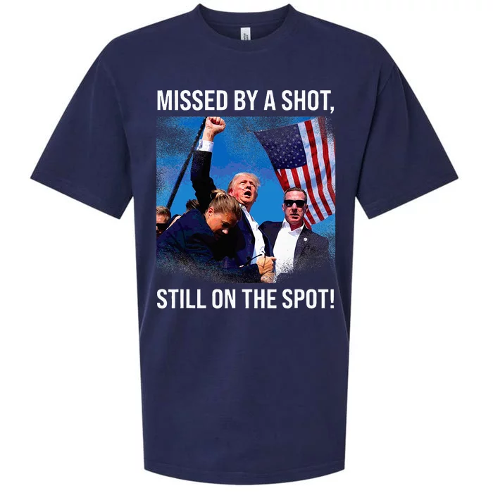 Missed By A Shot Donald Trump Historical Moment Sueded Cloud Jersey T-Shirt