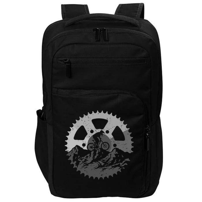 Mountain Biking Art Mtb Mountain Biker Impact Tech Backpack