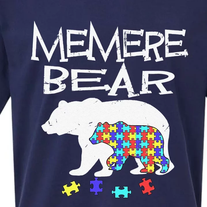 Memere Bear Autism Awareness Autism Mama Mom Mommy T Sueded Cloud Jersey T-Shirt