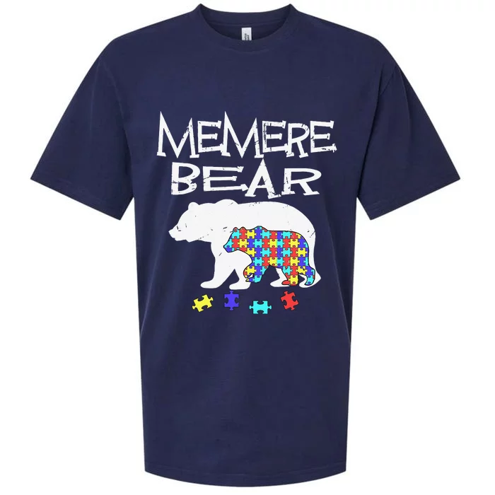 Memere Bear Autism Awareness Autism Mama Mom Mommy T Sueded Cloud Jersey T-Shirt