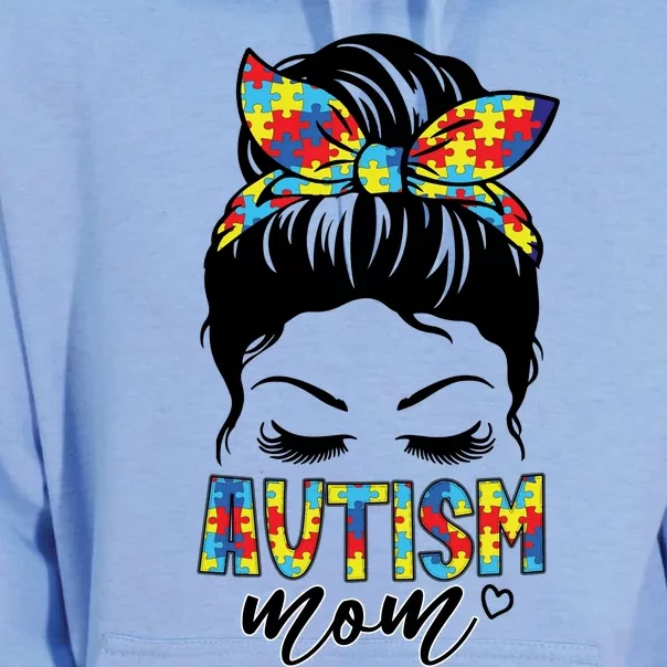 Messy Bun Autism Mom Unisex Surf Hoodie