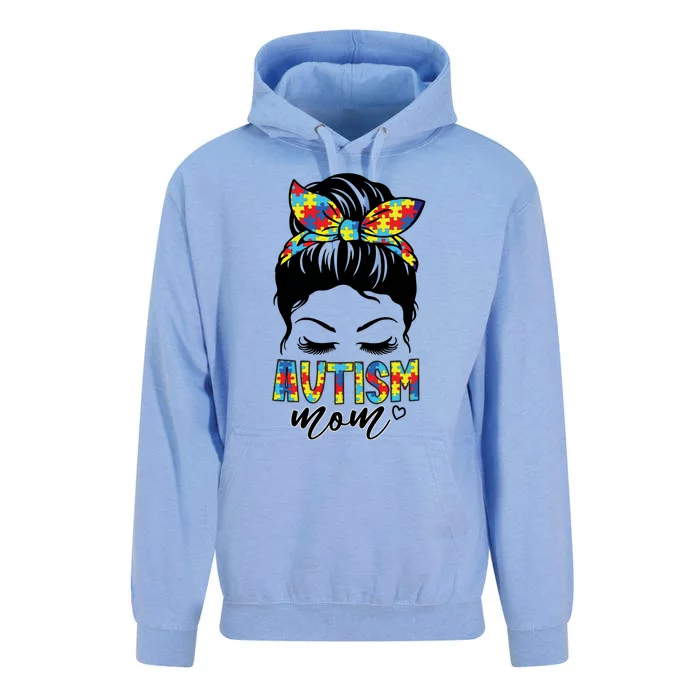 Messy Bun Autism Mom Unisex Surf Hoodie