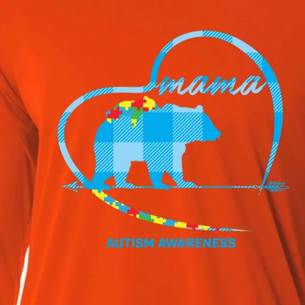 Mama Bear Autism Awareness Mom Mother Funny Gift S Gift Cooling Performance Long Sleeve Crew