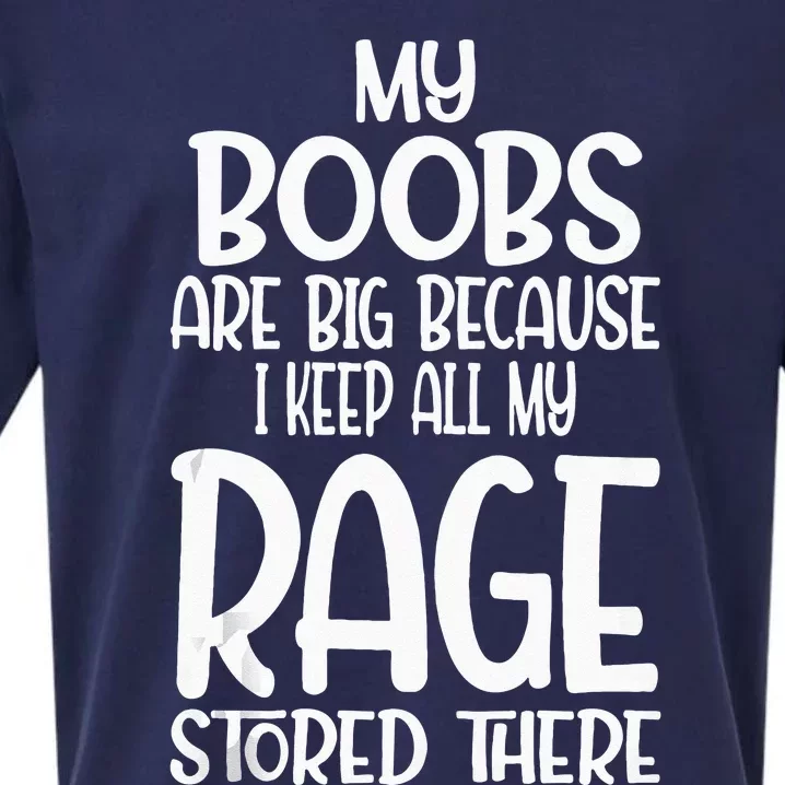 My Boobs Are Big Because I Keep All My Rage Stored There Sueded Cloud Jersey T-Shirt