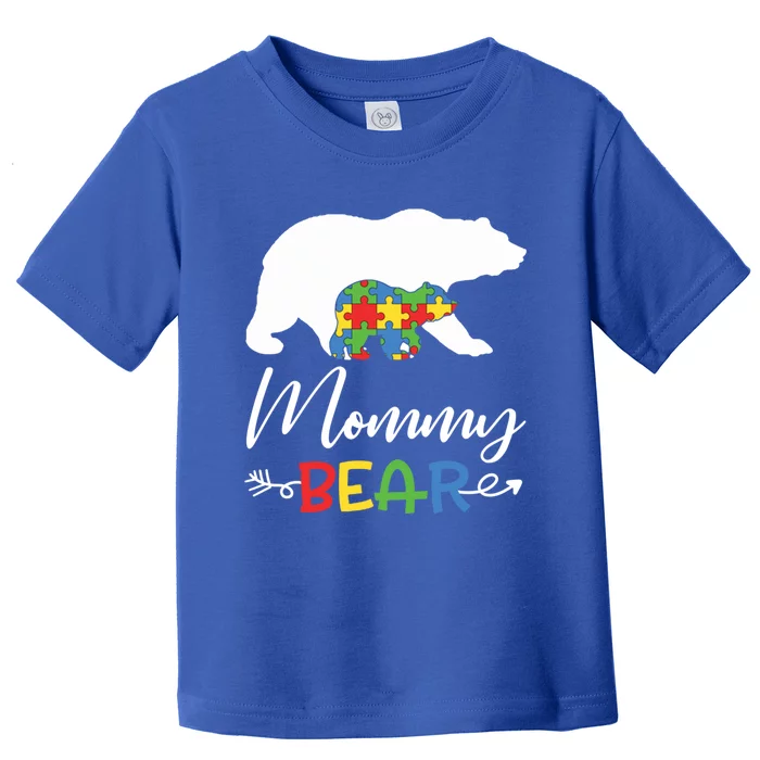 Mommy Bear Autism Awareness Cool Gift Mama Gift Toddler T-Shirt