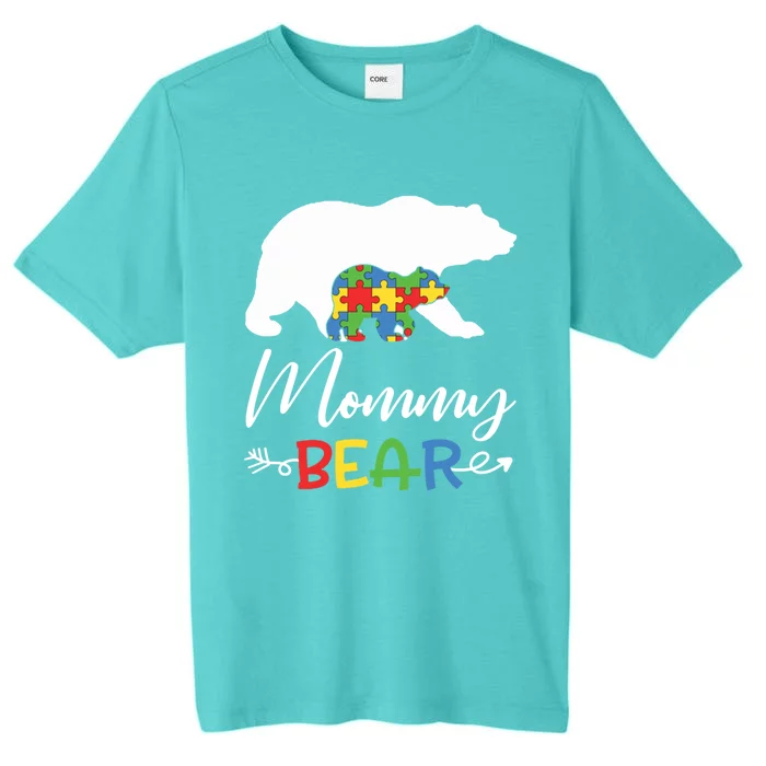 Mommy Bear Autism Awareness Cool Gift Mama Gift ChromaSoft Performance T-Shirt