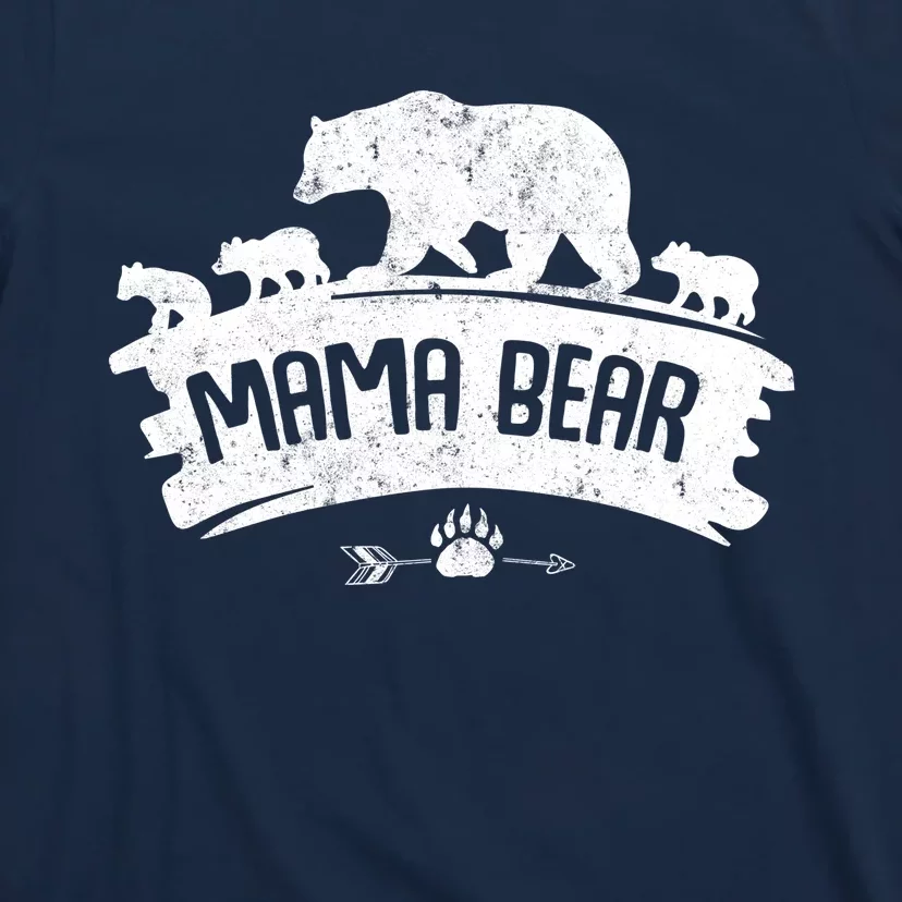 Mama Bear With Two Cute Bear Cubs Mothers Day Birthday Mommy Premium T-Shirt