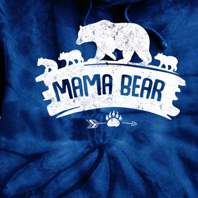 Mama Bear And Three Cubs Tie Dye Hoodie