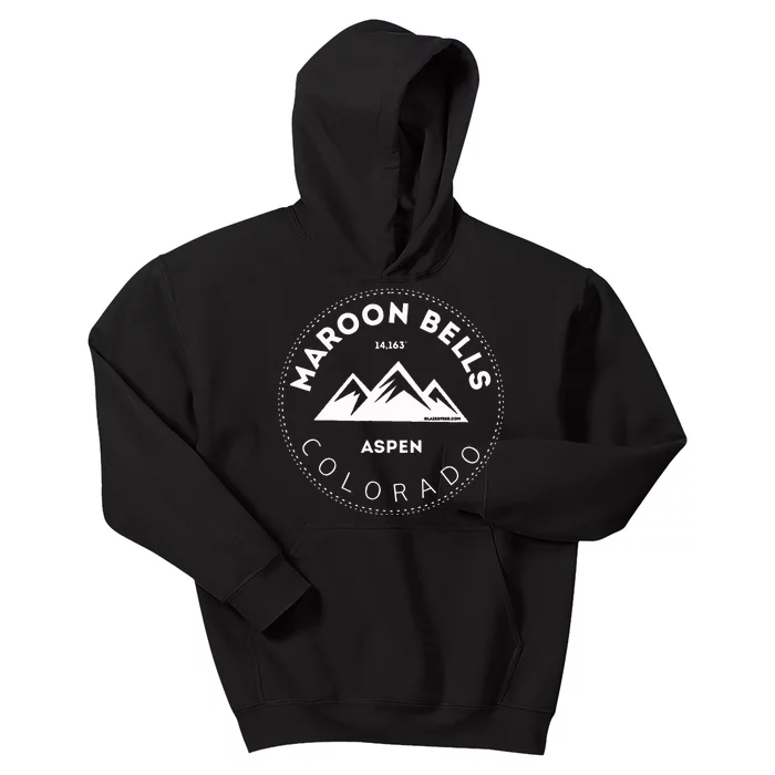 Maroon Bells Aspen Colorado Mountain Adventure Kids Hoodie