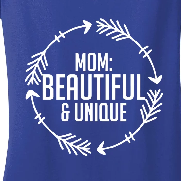 Mom Beautiful And Unique Meaningful Gift Mother's Day Gift Women's V-Neck T-Shirt