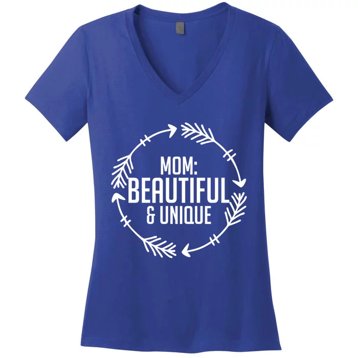 Mom Beautiful And Unique Meaningful Gift Mother's Day Gift Women's V-Neck T-Shirt