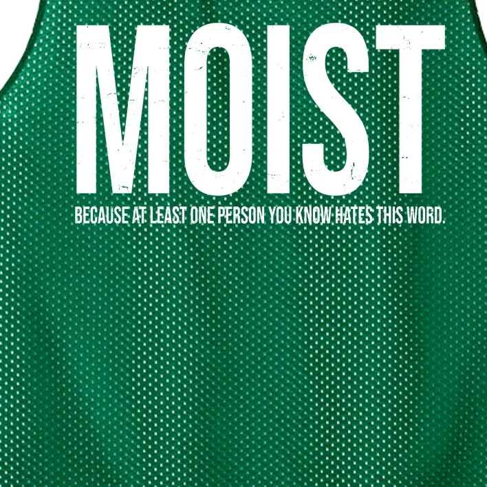 MOIST Because At Least One Person You Know Hates This Word Mesh Reversible Basketball Jersey Tank